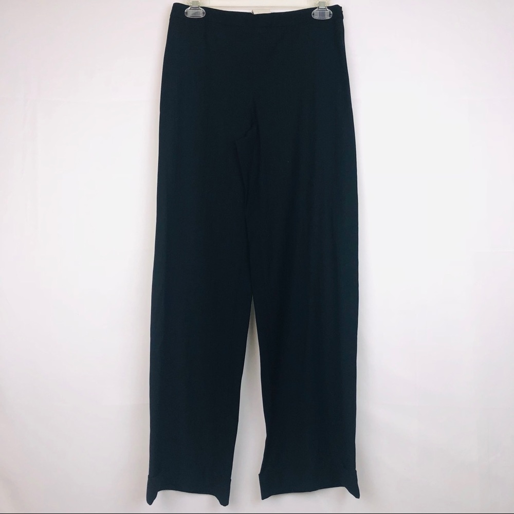 Armani Collezioni Cuffed Black Trouser Size 4